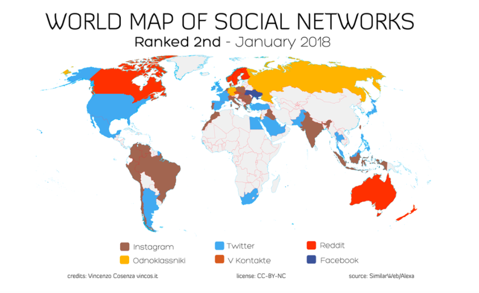 World Map of Social Networks