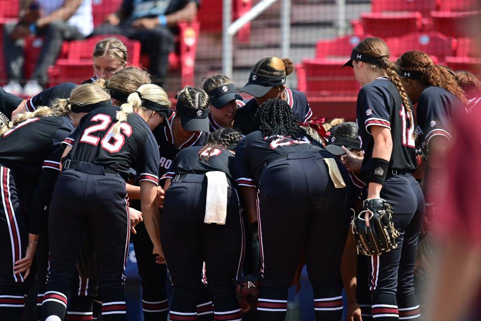 South Carolina softball vs Tennessee in SEC Tournament championship on May 13, 2023 in Fayetteville, Arkansas