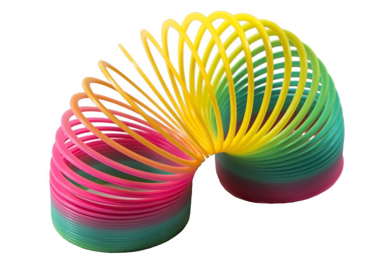Brightly colored Slinky