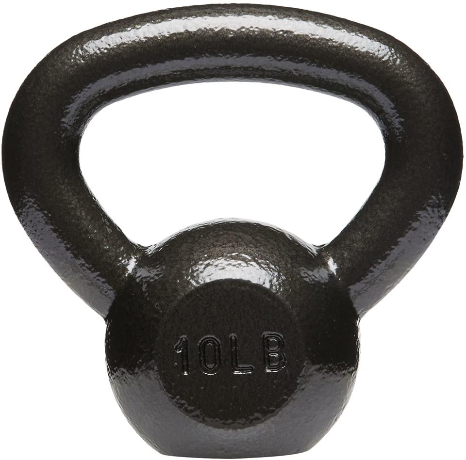 AmazonBasics Cast Iron Kettlebells. Image via Amazon.