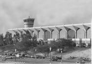 This is a land side image of the Dubai airport in the 1970s.