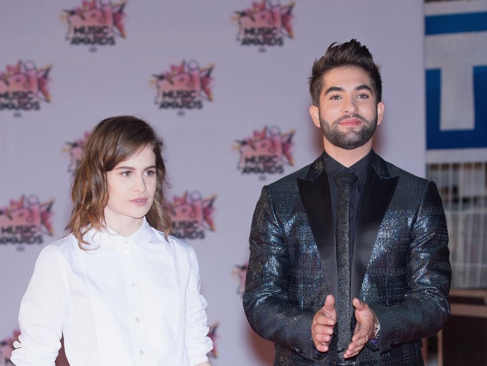 Kendji Girac with Christine and the Queens at the NRJ Music Awards in 2015 (Getty Images)