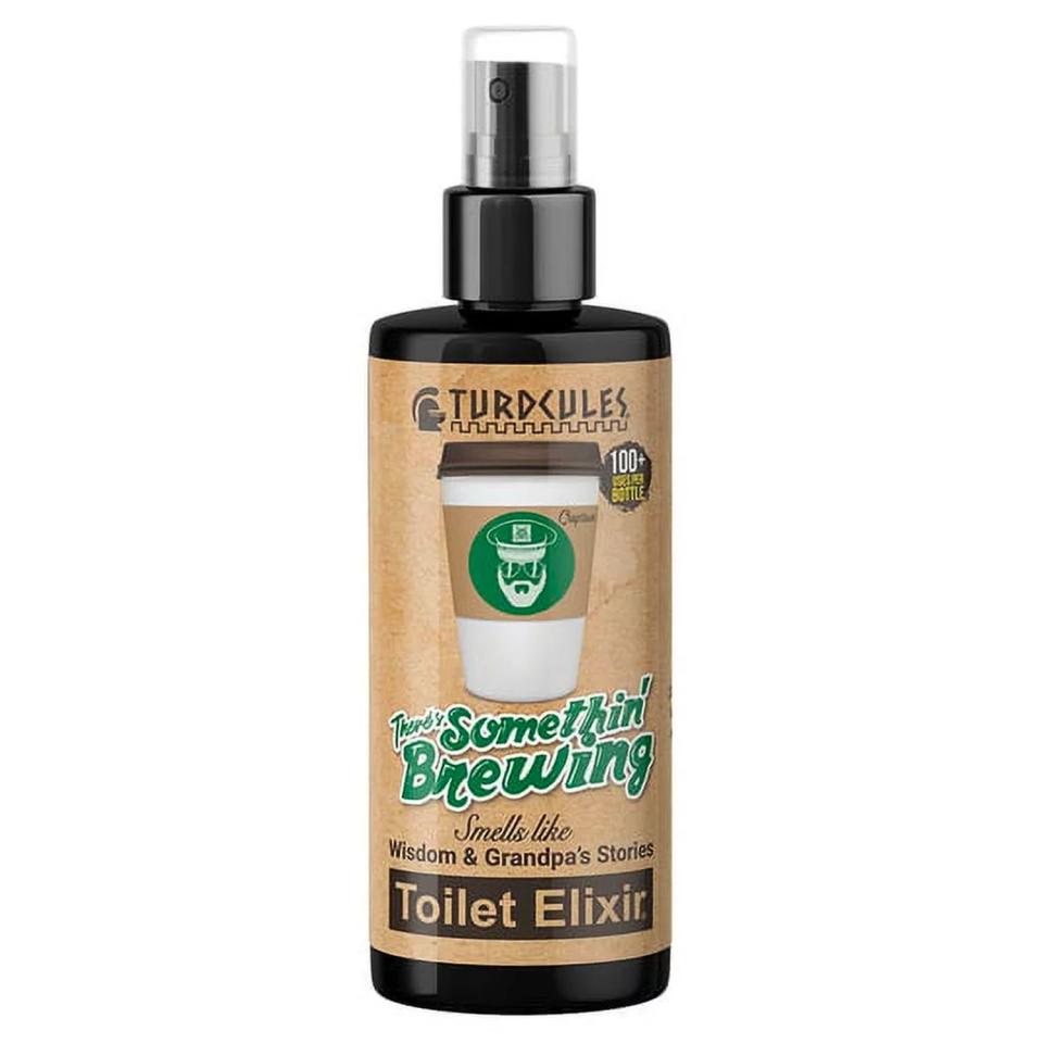 <p><a href="https://go.redirectingat.com?id=74968X1596630&url=https%3A%2F%2Fwww.walmart.com%2Fip%2FThere-s-Somethin-Brewing-Toilet-Elixir-Toilet-Spray-by-Turdcules%2F826229900&sref=https%3A%2F%2Fwww.bestproducts.com%2Flifestyle%2Fg44953647%2Fbest-poop-sprays%2F" rel="nofollow noopener" target="_blank" data-ylk="slk:Shop Now;elm:context_link;itc:0;sec:content-canvas" class="link ">Shop Now</a></p><p>There’s Something Brewing Toilet Elixir</p><p>walmart.com</p><p>$19.95</p>