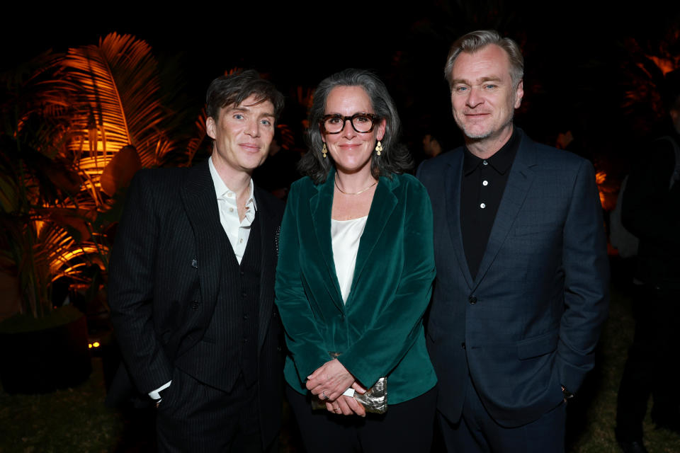 Cillian Murphy, Emma Thomas and Christopher Nolan