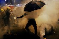 Hong Kong democracy activists march in Hong Kong's Central and Western districts