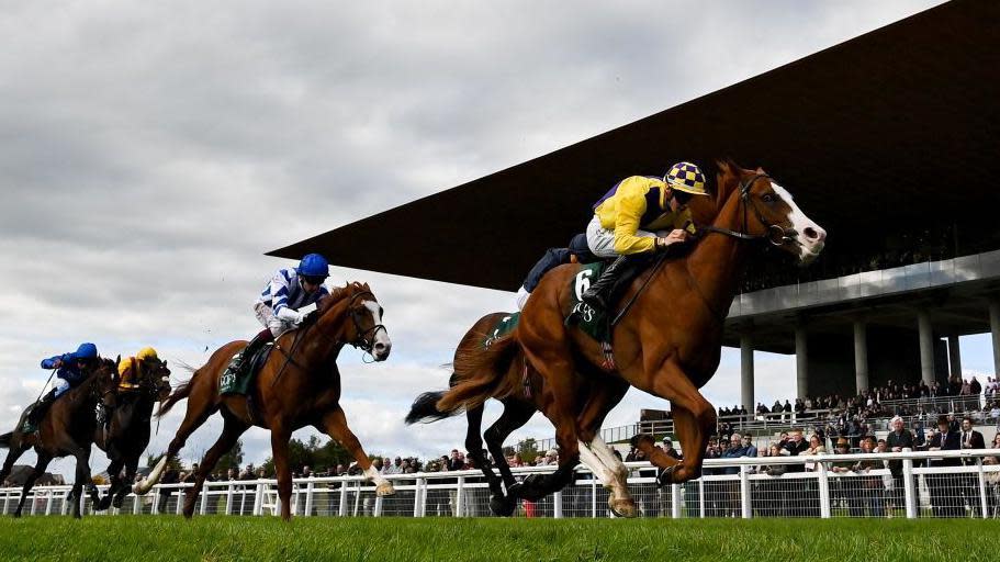 Scorthy Champ wins the National Stakes at the Curragh