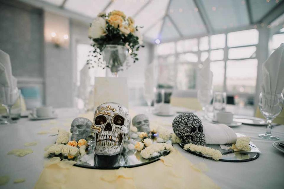 Alicia’s centre pieces were covered in skulls. (The Kensington Photographer LTD/PA Real Life)