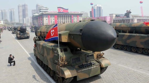 North Korea - Ballistic missile at military parade