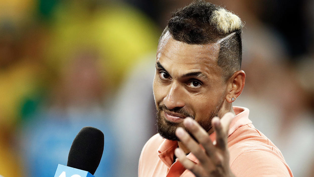 Nick Kyrgios taunted his younger rivals after posting his head-to-head record against some of them. (Getty Images)