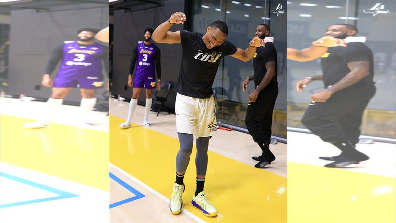 威斯布魯克（Russell Westbrook）季前賽首戰表現相當出色，知名運動媒體《The Athletic》也點評了他做出的改變。（圖／翻攝自湖人推特）