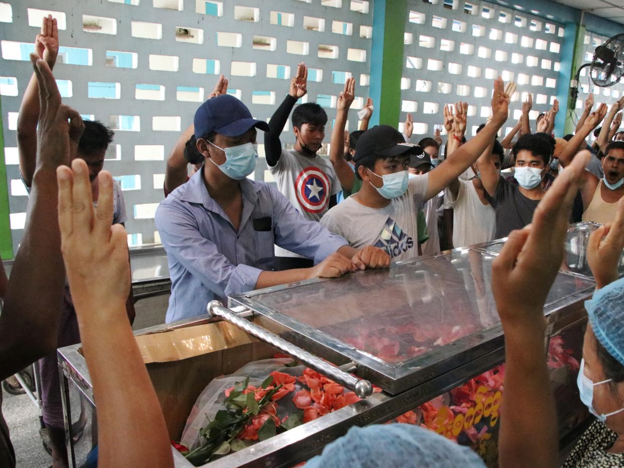 Myanmar protester funeral