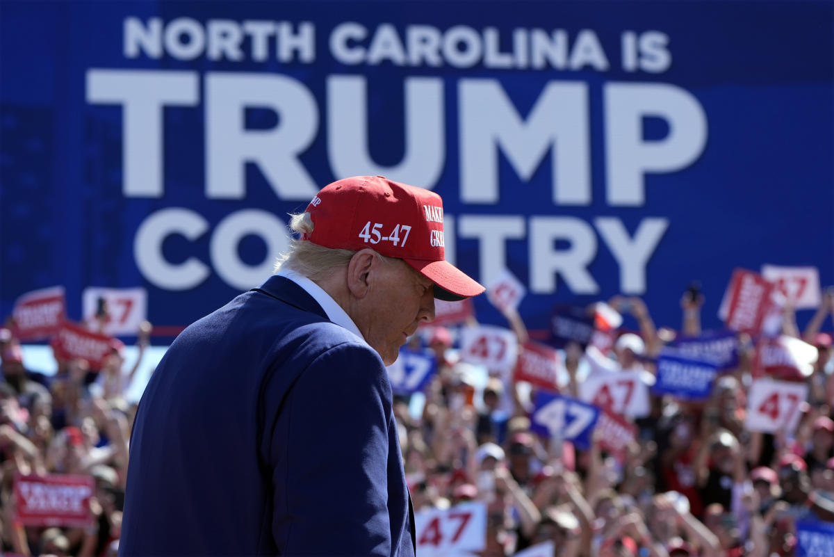 Trump held a rally in North Carolina. He didn’t mention Mark Robinson.