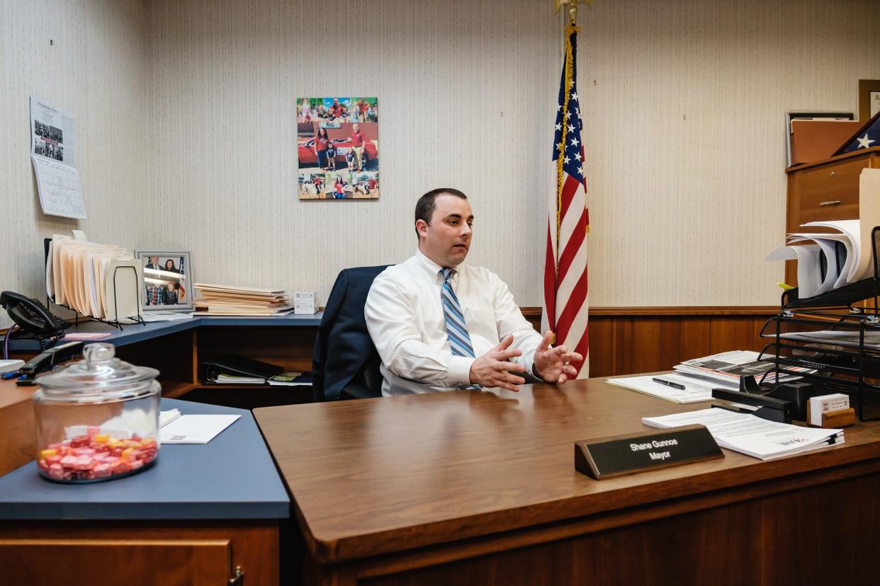 Dover Mayor Shane Gunnoe is seeking the Republican nomination in the May 2 primary to run for a full term as mayor in the November general election.