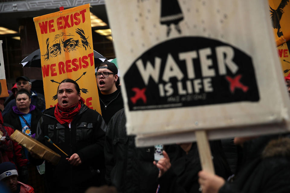 Protesting the Dakota Access pipeline, Native Americans march on Washington, D.C.