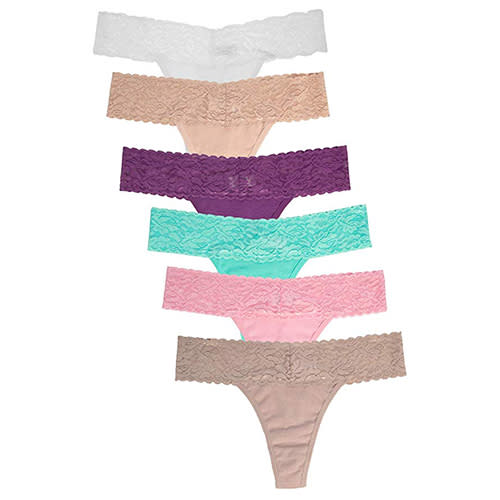 Jo & Bette cotton thongs are available in this pretty assortment of pastel shades. (Photo: Amazon)