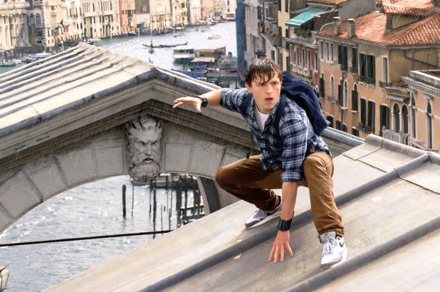 The bus ride in Venice in 'Spiderman: Far From Home'