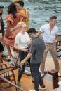 <p>Sophie Turner and Joe Jonas party abord the boat 'Shivas' while on a cruise with Priyanka Chopra, Nick Jonas and friends, ahead of their French wedding, June 2019.</p>