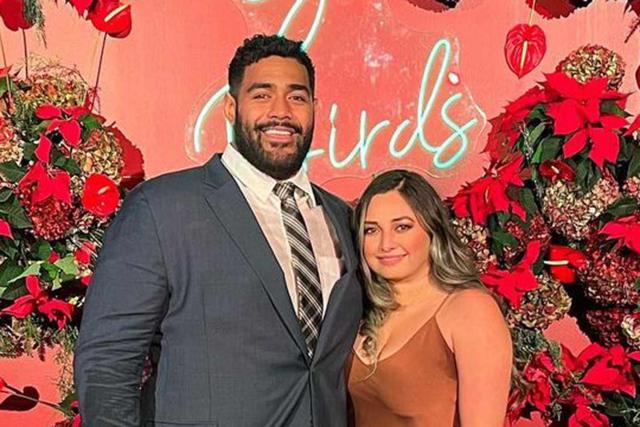 Eagles' Jordan Mailata sings Steve Wonder's 'Isn't She Lovely' for his wife  at their wedding