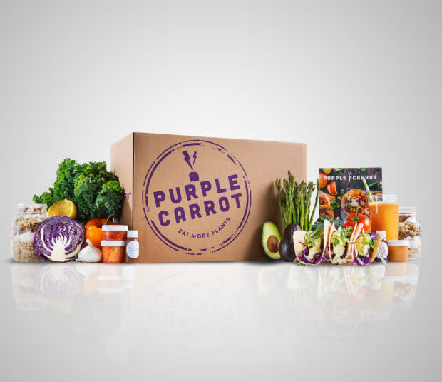 <p>For the vegetarian in your life.</p><p><strong><a href="https://go.skimresources.com?id=113896X1572730&xs=1&url=https%3A%2F%2Fwww.purplecarrot.com%2F&sref=parade.com%2Fshopping%2Fbest-gifts-under-100" rel="noopener" target="_blank" data-ylk="slk:Purple Carrot Vegetarian Plan, Prices Vary at Purple Carrot;elm:context_link;itc:0;sec:content-canvas" class="link ">Purple Carrot Vegetarian Plan, Prices Vary at Purple Carrot</a></strong></p><p>Purple Carrot</p>