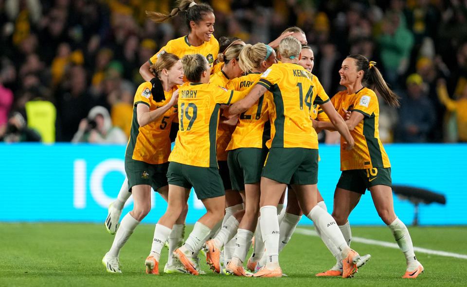 Matildas players during the Women's World Cup in 2023.