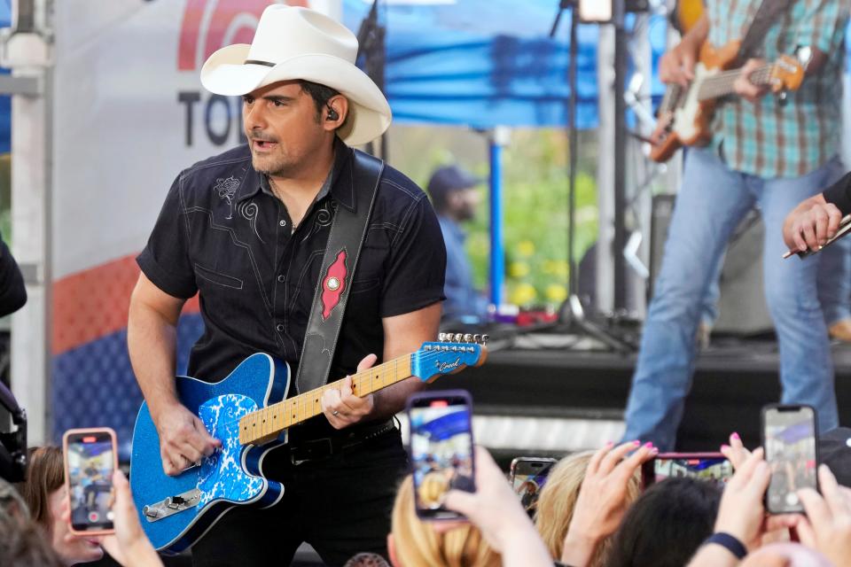 Brad Paisley, pictured here performing on NBC's "Today" show in July, will headline Tampa Pig Jig on Oct. 21.