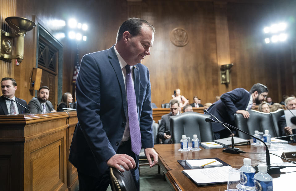 Sen. Mike Lee, R-Utah, a member of the Senate Judiciary Committee, arrives for a markup session Thursday, Jan. 9, 2020, on Capitol Hill in Washington..  (Photo: J. Scott Applewhite/AP)                                                                   