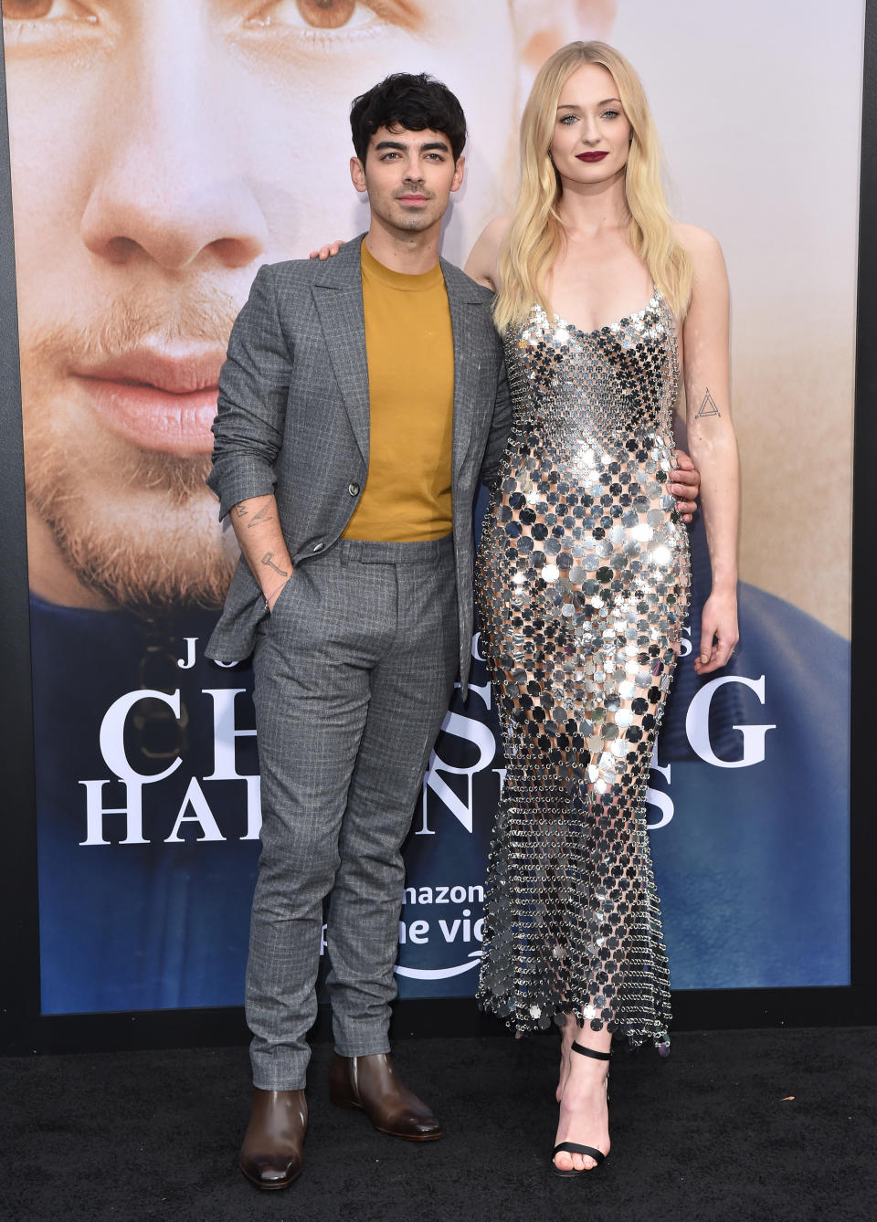 Joe Jonas and Sophie Turner at the premiere of 'Chasing Happiness'