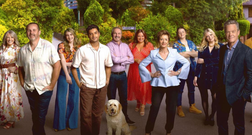 The cast of the 2023 reboot of Neighbours in a publicity shot