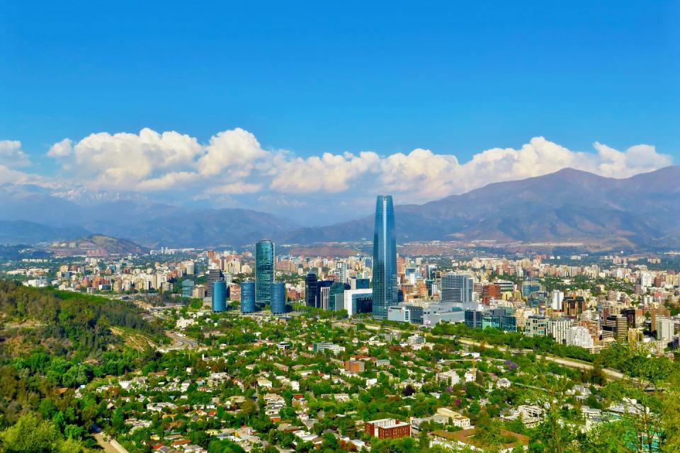 skyline of santiago de chile