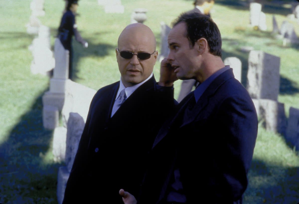 Partners in crime: Michael Chiklis as Vic Mackey and Walton Goggins as Shane Vendrell in ‘The Shield’ (Fox-Tv/Kobal/Shutterstock)