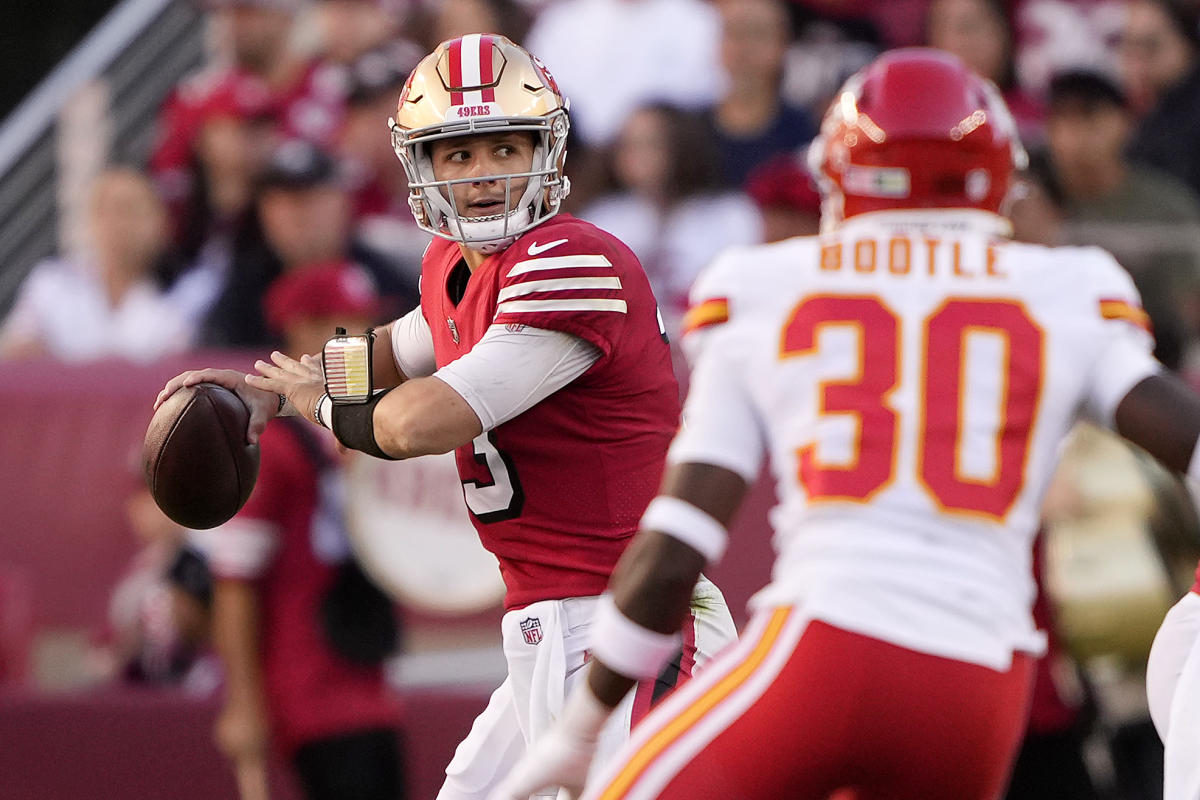 Record-setting 49ers QB Brock Purdy can continue historic start to