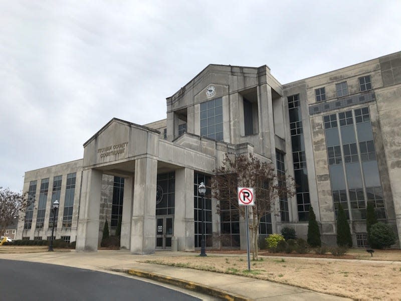 The Etowah County Courthouse looks far different than it did in the 1960s when Civil Rights demonstrations occurred there.