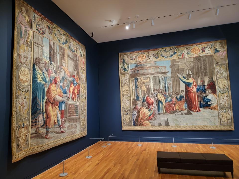 The “Raphael — the Power of Renaissance Images: The Dresden Tapestries and Their Impact" exhibit is on display at the Columbus Museum of Art.