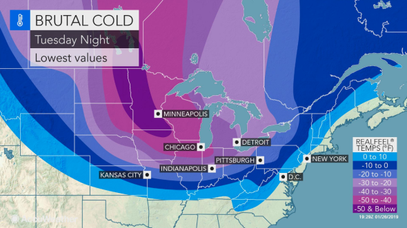 Historically cold weather is expected to chill much of the country this week thanks to a polar vortex.