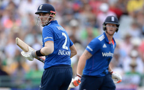 Alex Hales and Ben Stokes bt against South Africa - Credit: Getty images