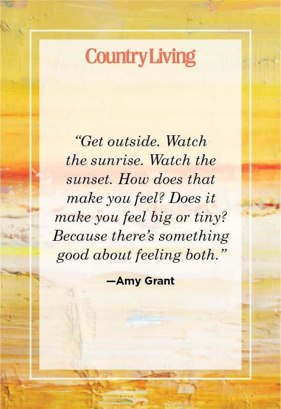 sunset quote about feeling big or tiny when watching sunset or sunrise