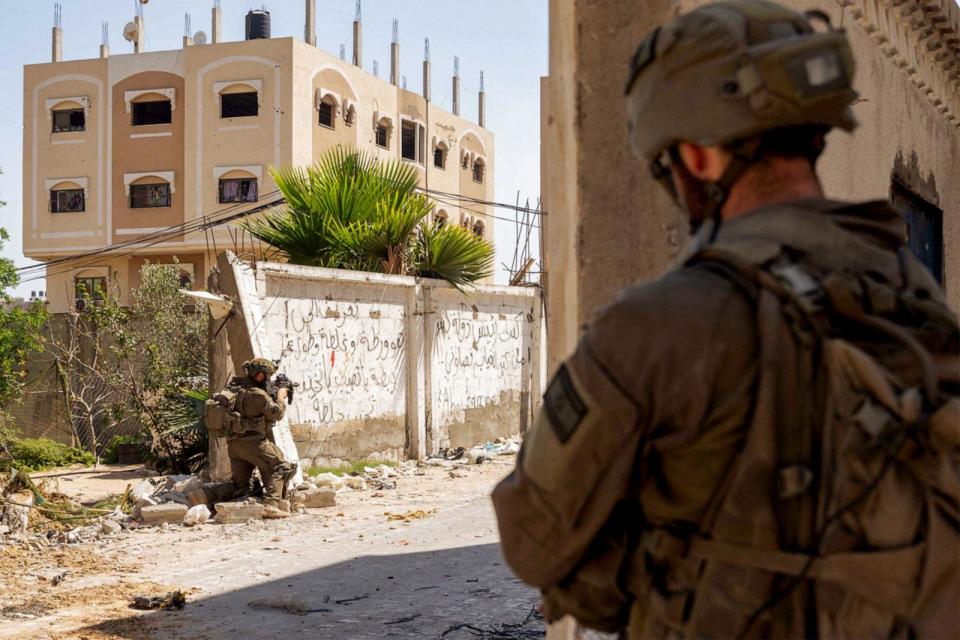 PHOTO: This handout picture released by the Israeli army, on June 20, 2024, shows Israeli army soldiers operating in the Gaza Strip amid the ongoing conflict in the Palestinian territory between Israel and Hamas. (Israeli Army Handout via AFP via Getty Images)