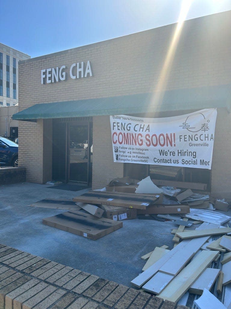 Feng Cha, a boba tea and dessert shop, is soon to open at 12 N. Spring St. in downtown Greenville