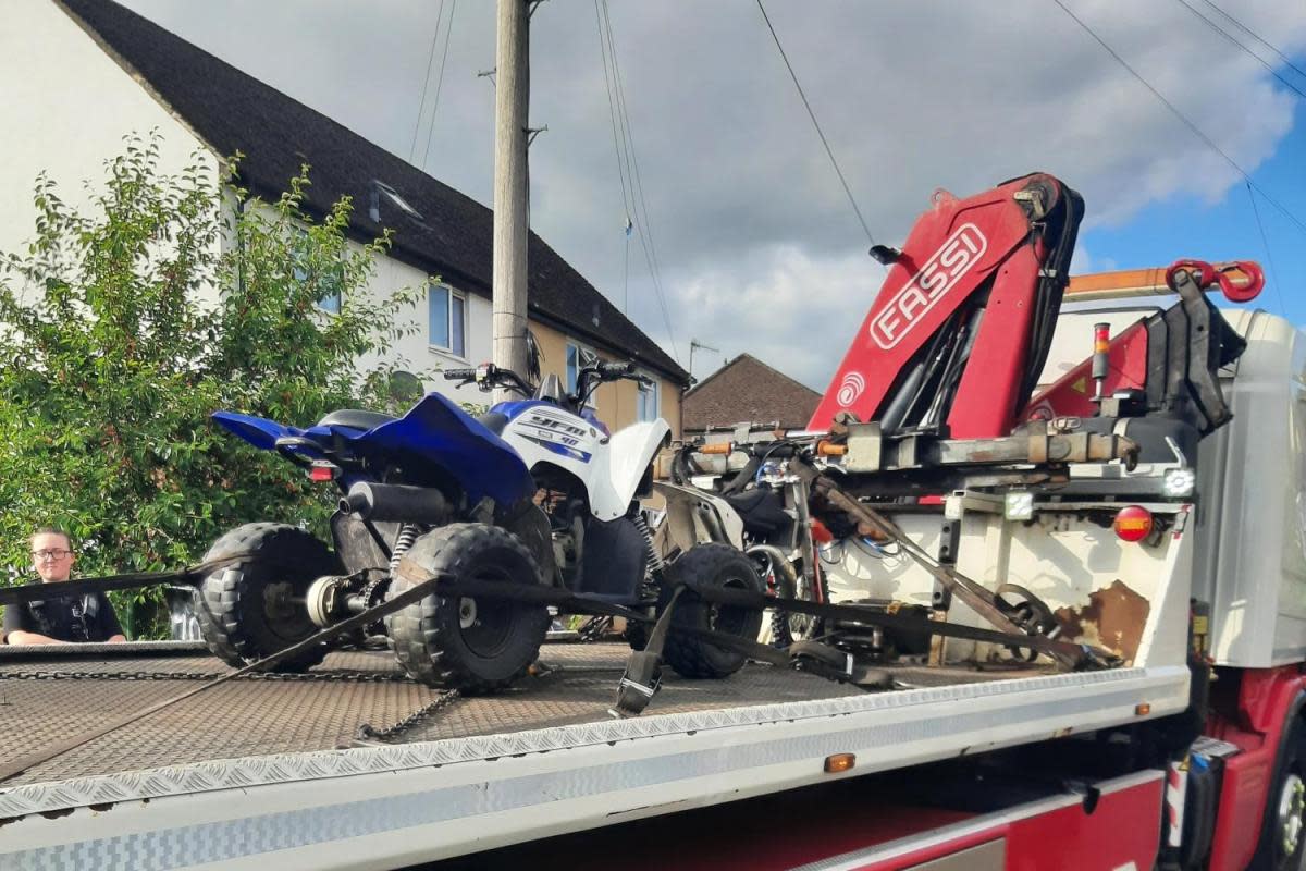 The bikes were taken away on the back of a truck <i>(Image: Thames Valley Police)</i>