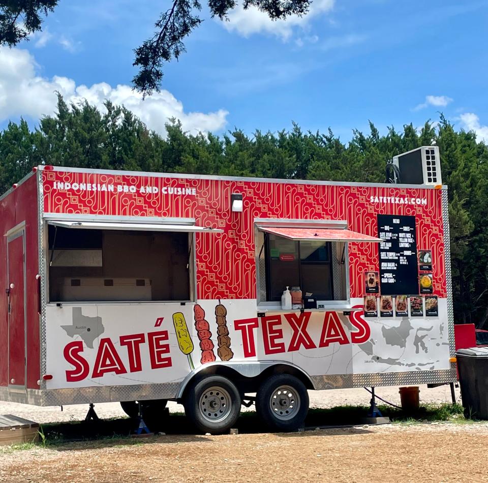 Saté Texas at the Thicket Food Park at 7800 S. First St.
