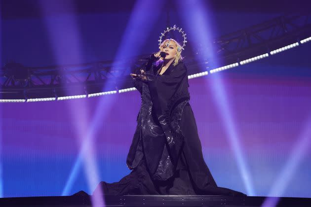 Madonna performing on her Celebration Tour in London last month