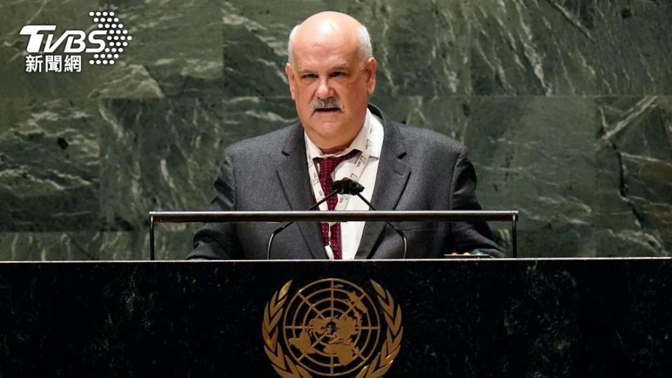 巴西駐聯合國代表費柳在特別會議上要求俄羅斯立即停火。（圖／達志影像美聯社）