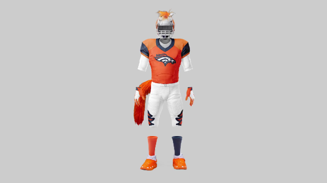 What will the Broncos' alternate helmet look like with a full uniform?