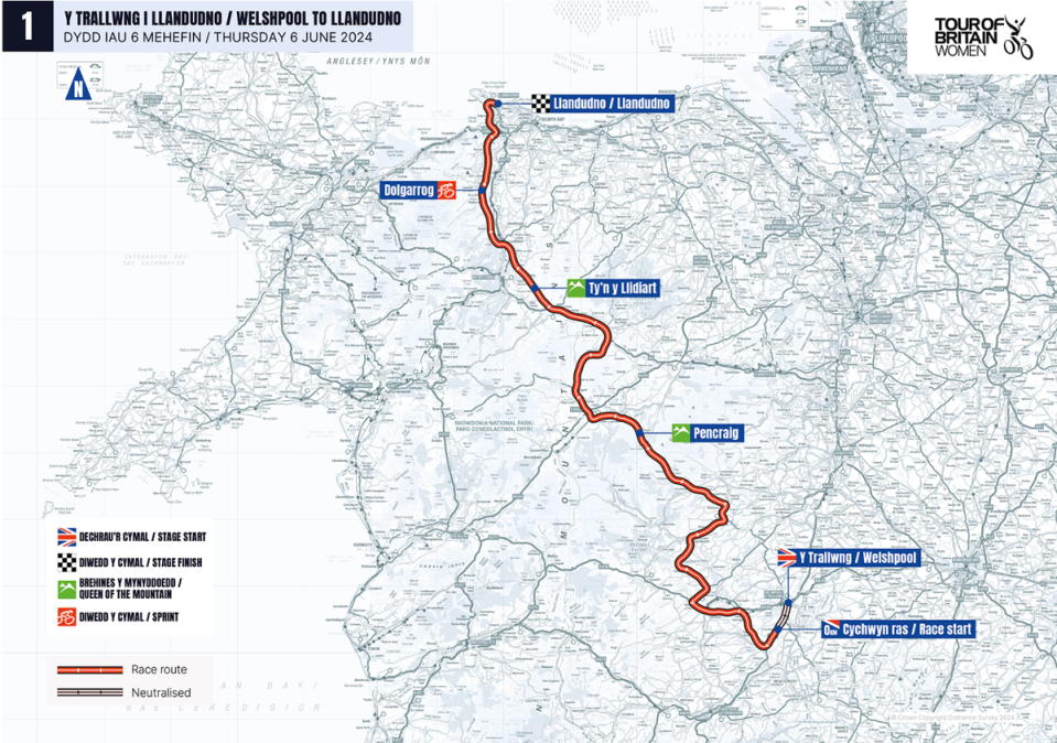 First stage: North Wales (Tour of Britain Women)