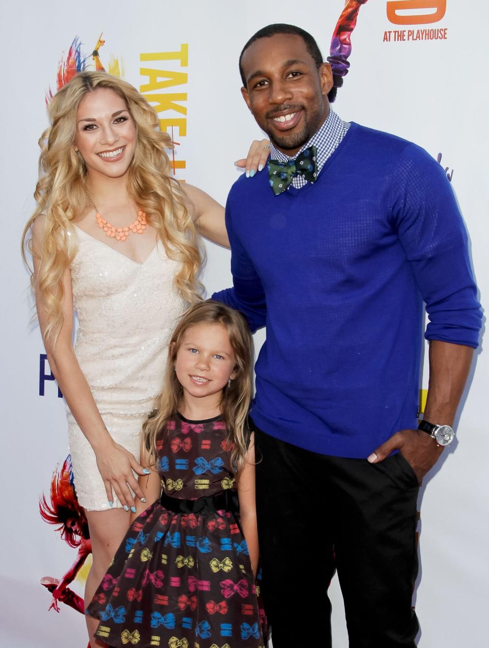 Allison Holker, Weslie Fowler and Stephen Boss attend the Pasadena Playhouse's premiere gala at Pasadena Playhouse on May 4, 2014 in Pasadena, California.