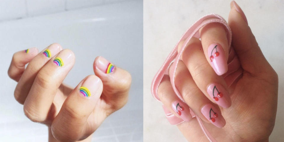 <p>Nail art - it's the easiest way to add a little extra pizzazz to any mani situation. So when Summer comes around and all we want to do is add some jazz to our fingertips and bring the sunshine inside, nail art is our first port of call.</p><p>From negative space deckchair stripes and cherry prints, to rainbow reverse French tips and studded floral stickers, these are the Summer nail art designs every cool girl needs to know about.</p>