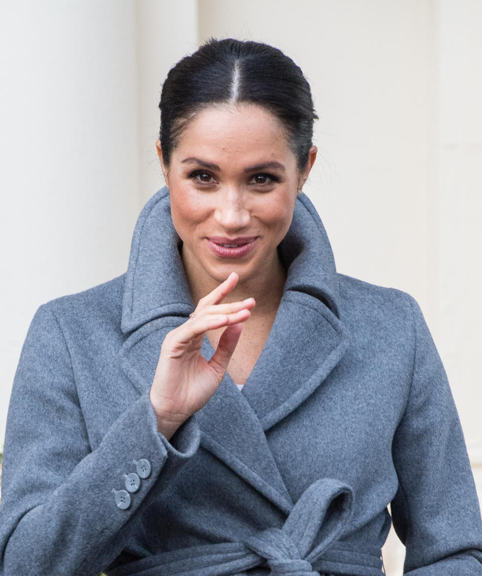 Meghan Markle visits the Royal Variety Charity’s Brinsworth House on Dec. 18, 2018, in Twickenham, England. (Photo: Samir Hussein/Samir Hussein/WireImage)