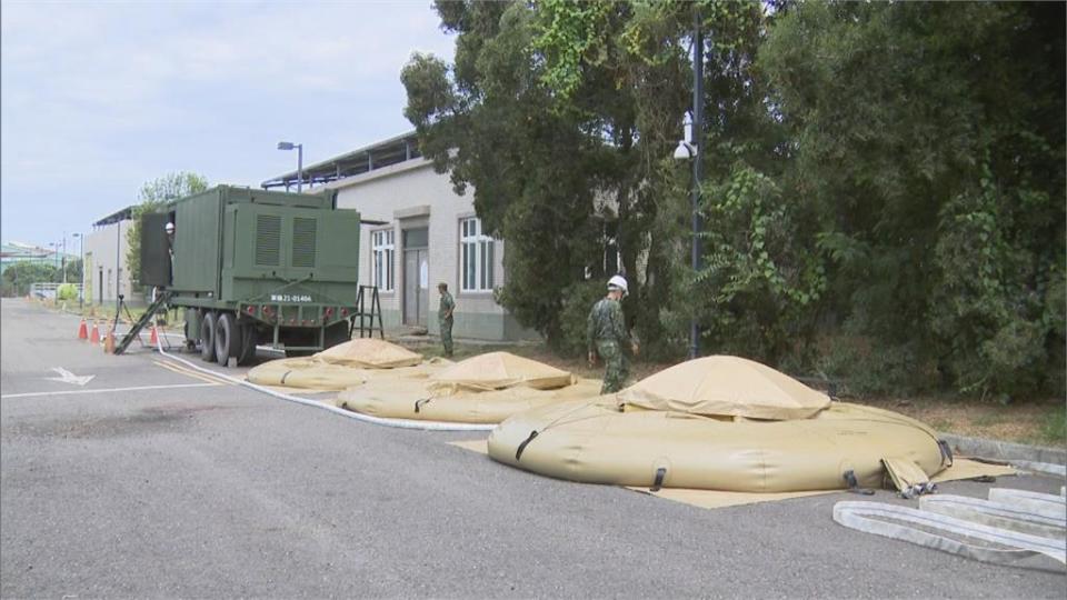 國軍野戰淨水車　進駐岡山本洲產業園區