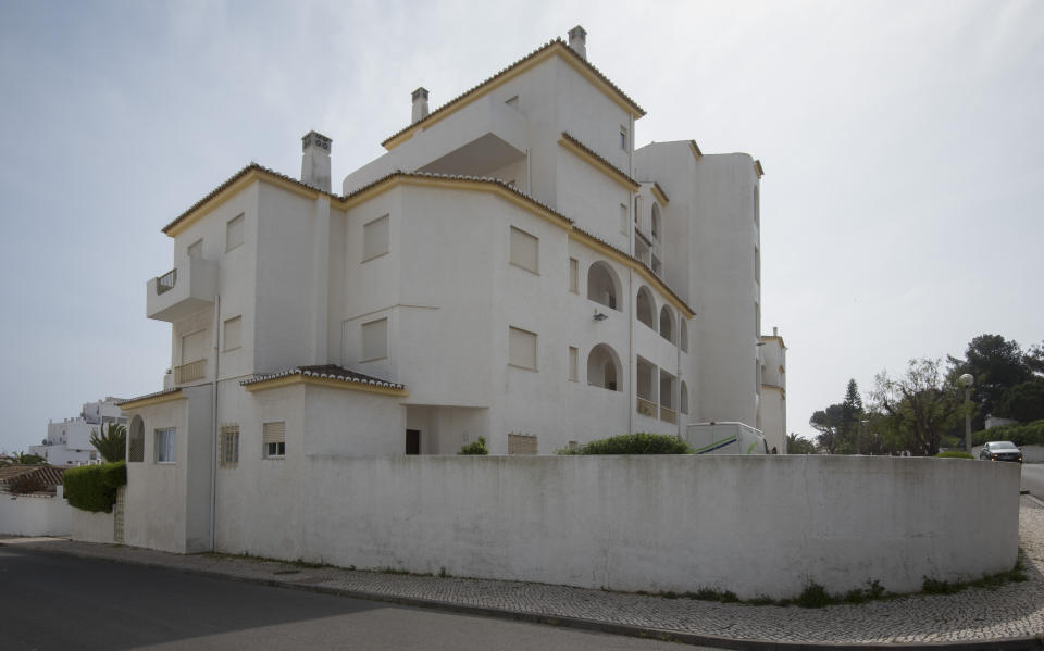 The Portuguese apartment complex where Madeleine went missing in 2007. (Rex)