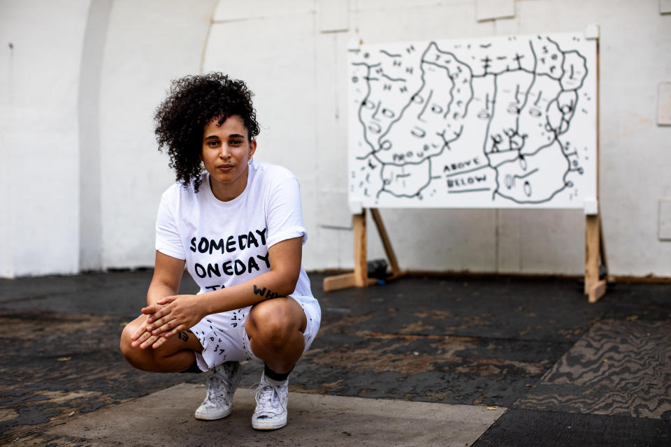 Shantell Martin, una artista, en Brooklyn, el 2 de julio de 2020. (Demetrius Freeman/The New York Times)